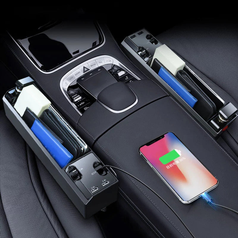 Premium Car Seat Organizer with Charging Hub – Smart Storage Upgrade