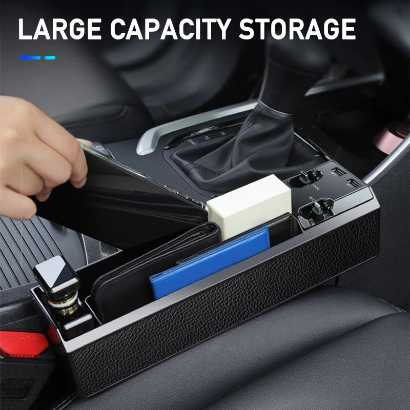 Premium Car Seat Organizer with Charging Hub – Smart Storage Upgrade