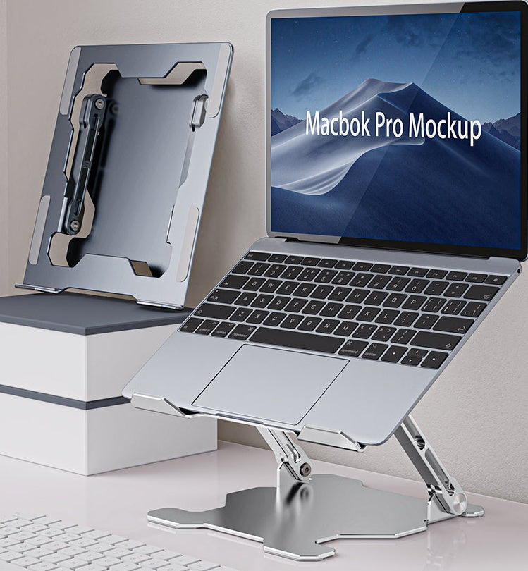 Portable Aluminum Laptop Stand – Foldable & Adjustable